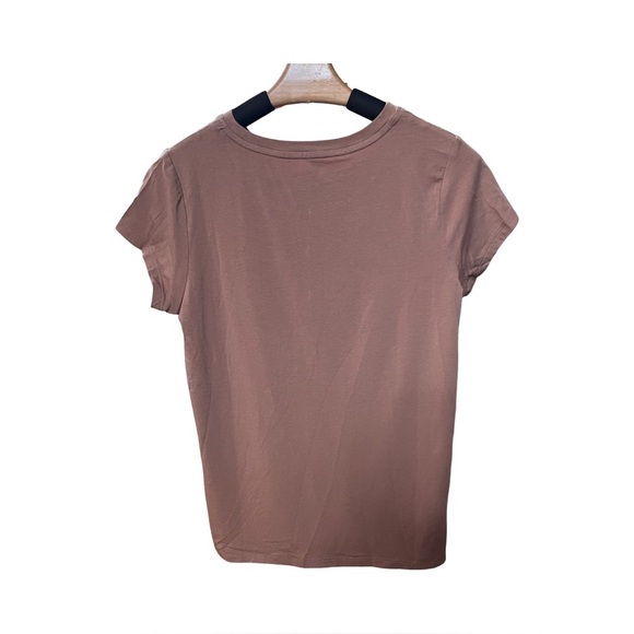 New Calvin Klein Rosewood Logo Tee Iridescent Glitter Script Soft Stretch Sze M - Picture 6 of 13